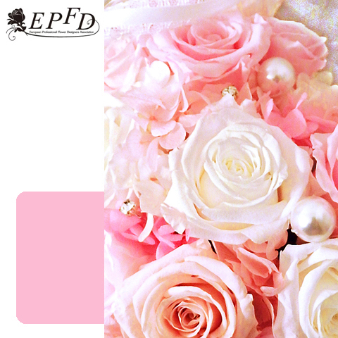 プリザーブドフラワー　ハートバッグブーケ