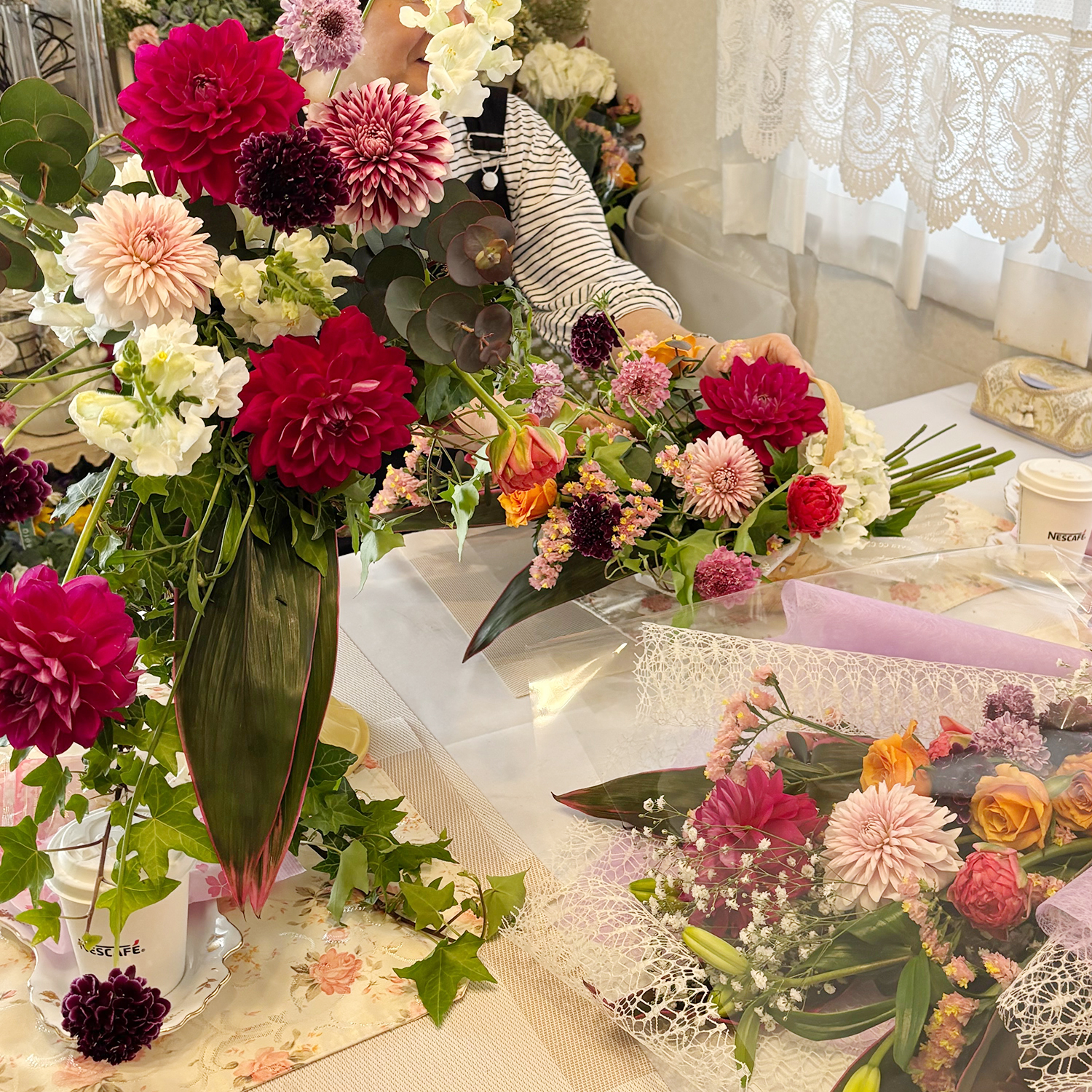 生花レッスンの様子